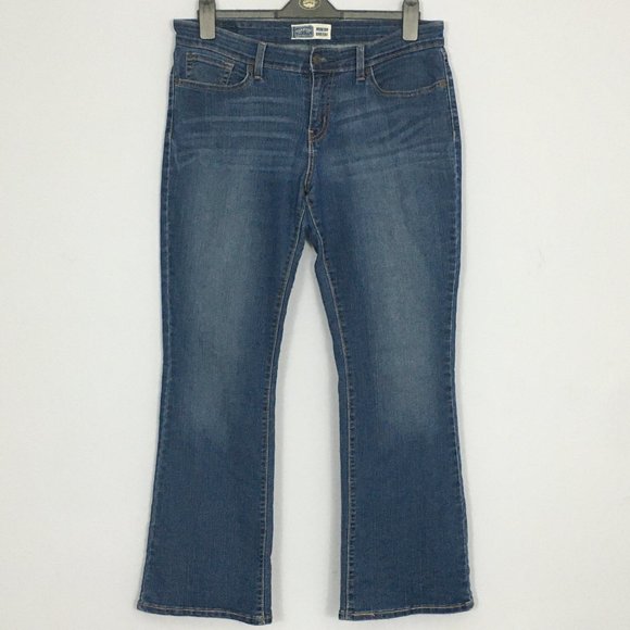 Levi's Denim - Levis Womens 14 Modern Bootcut Embroidered Med Wash Mid Rise Denim Blue Jeans